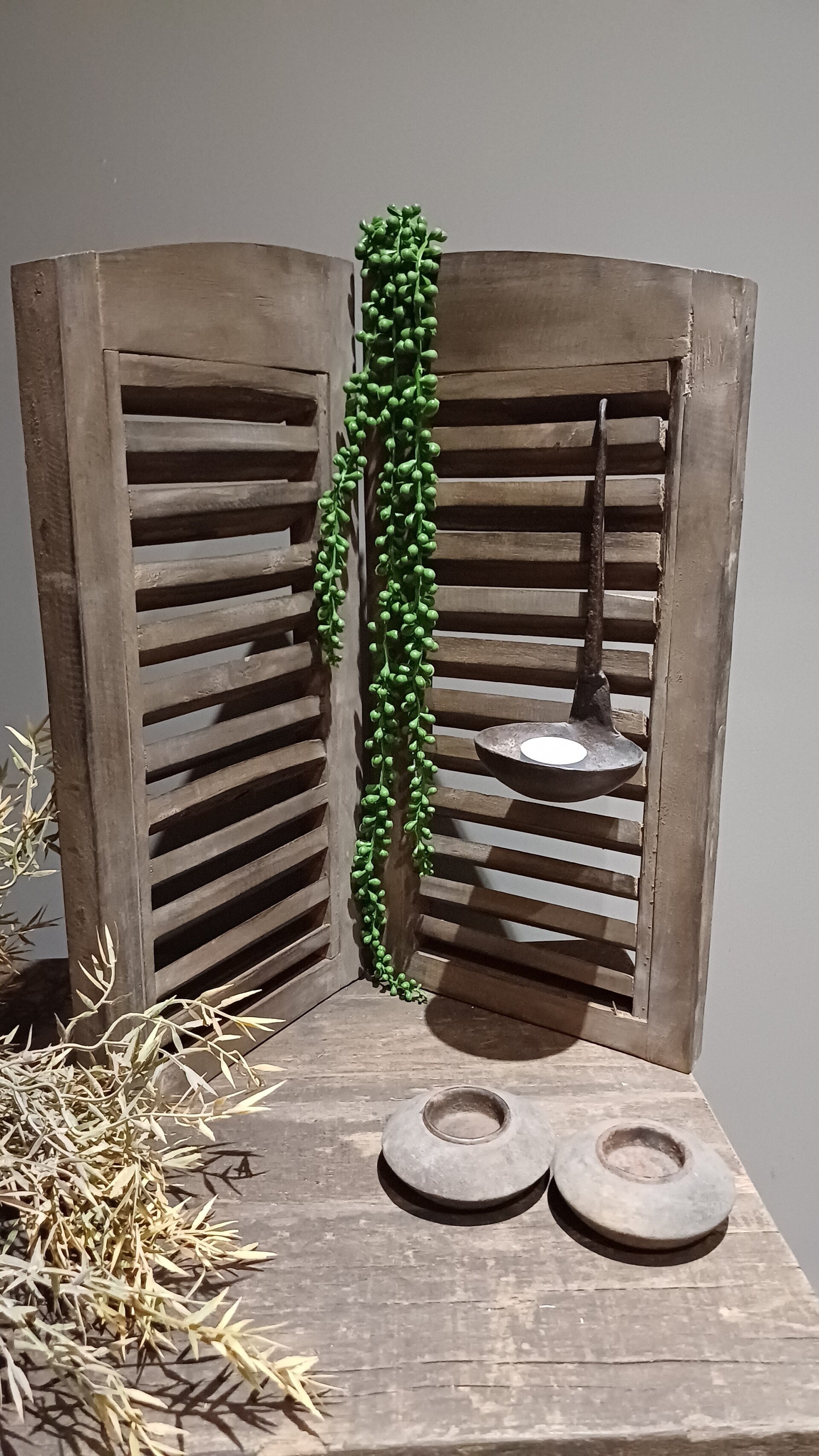 luik Louvre stijl uitklapbaar hout 50cm