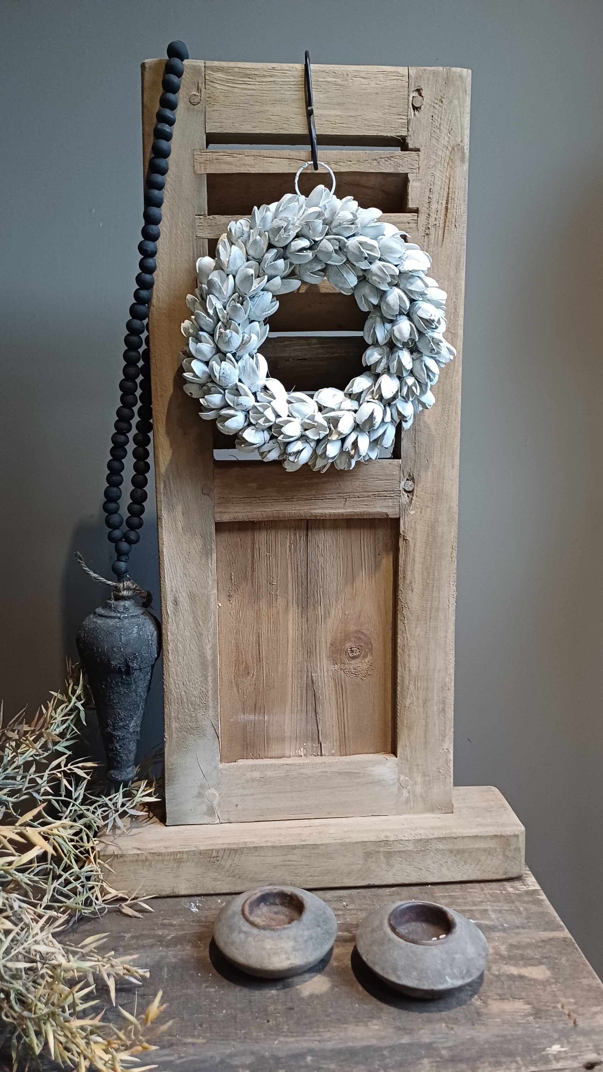 Krans bakuli 20cm wit