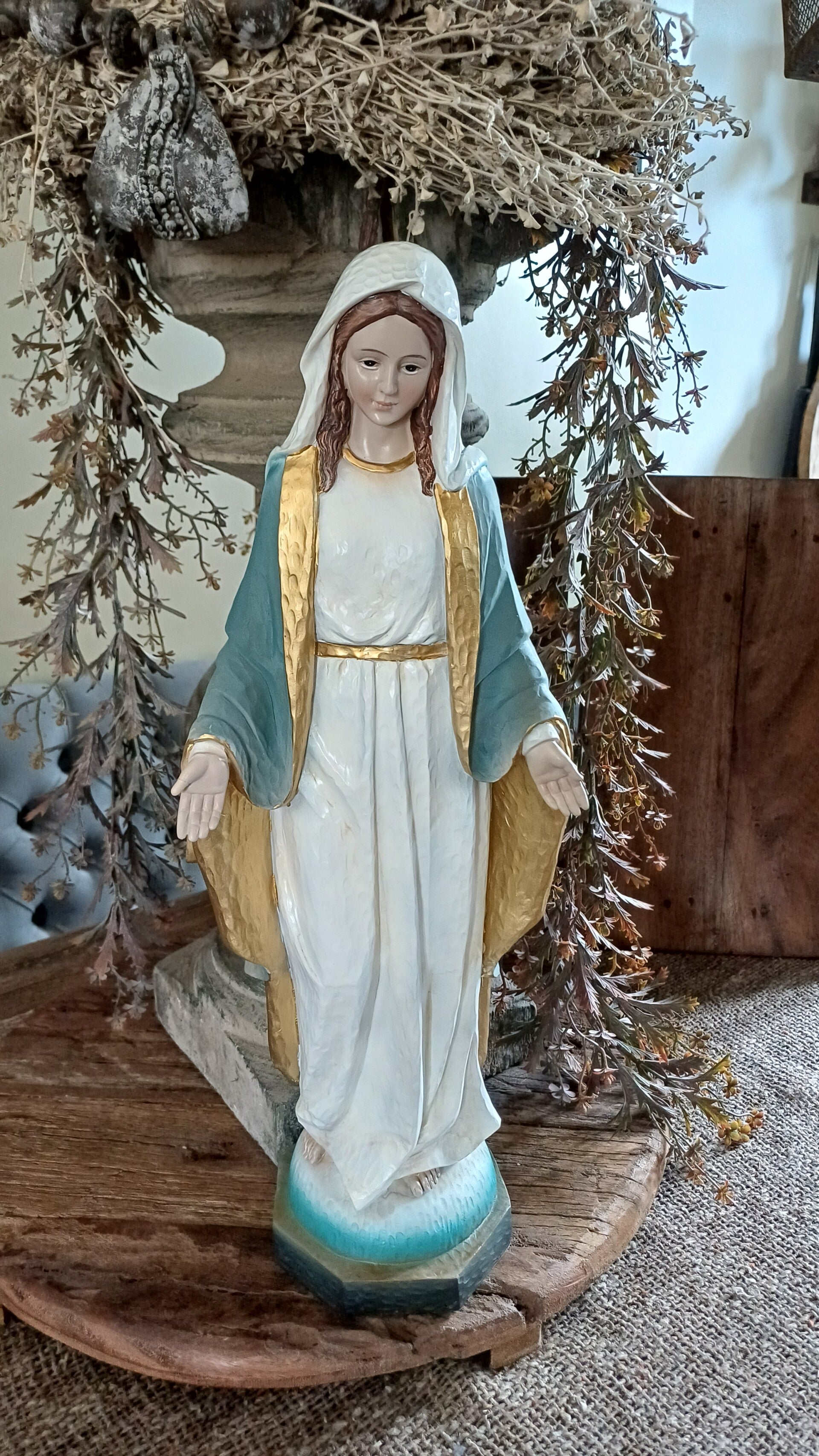 Maria beeldje polystone 30 cm