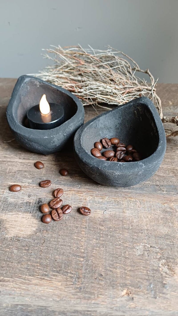 antracic/zwart theelicht bakje