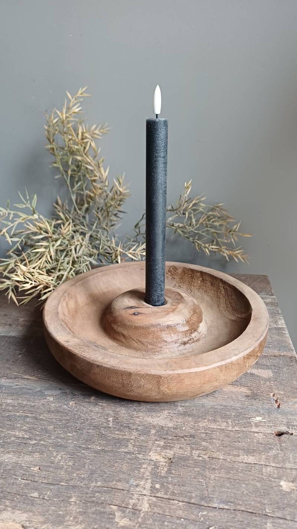 Houten kandelaar