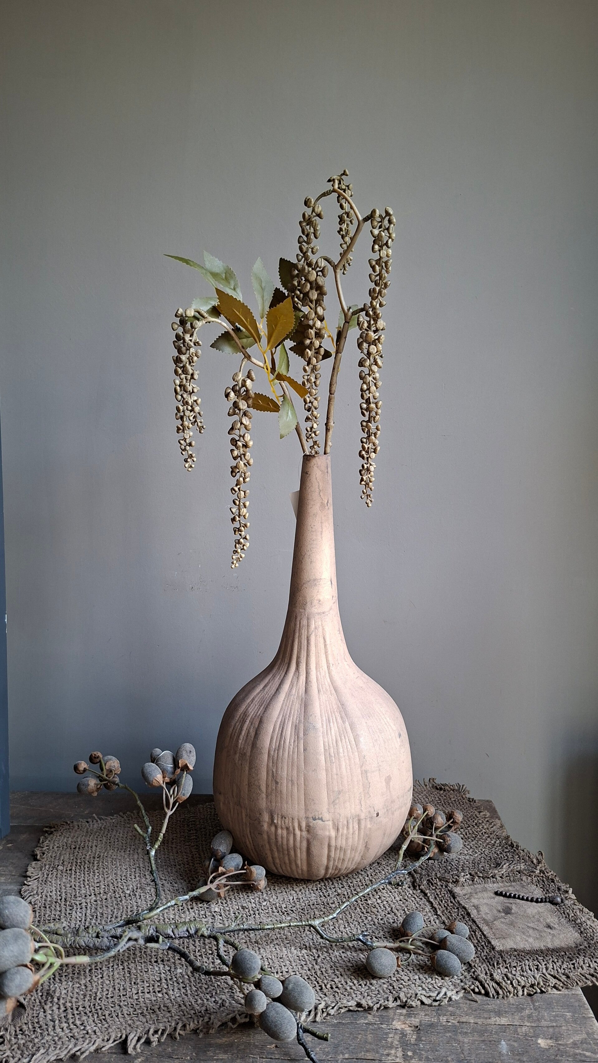 Metalen flespompoen incl. kunsttak