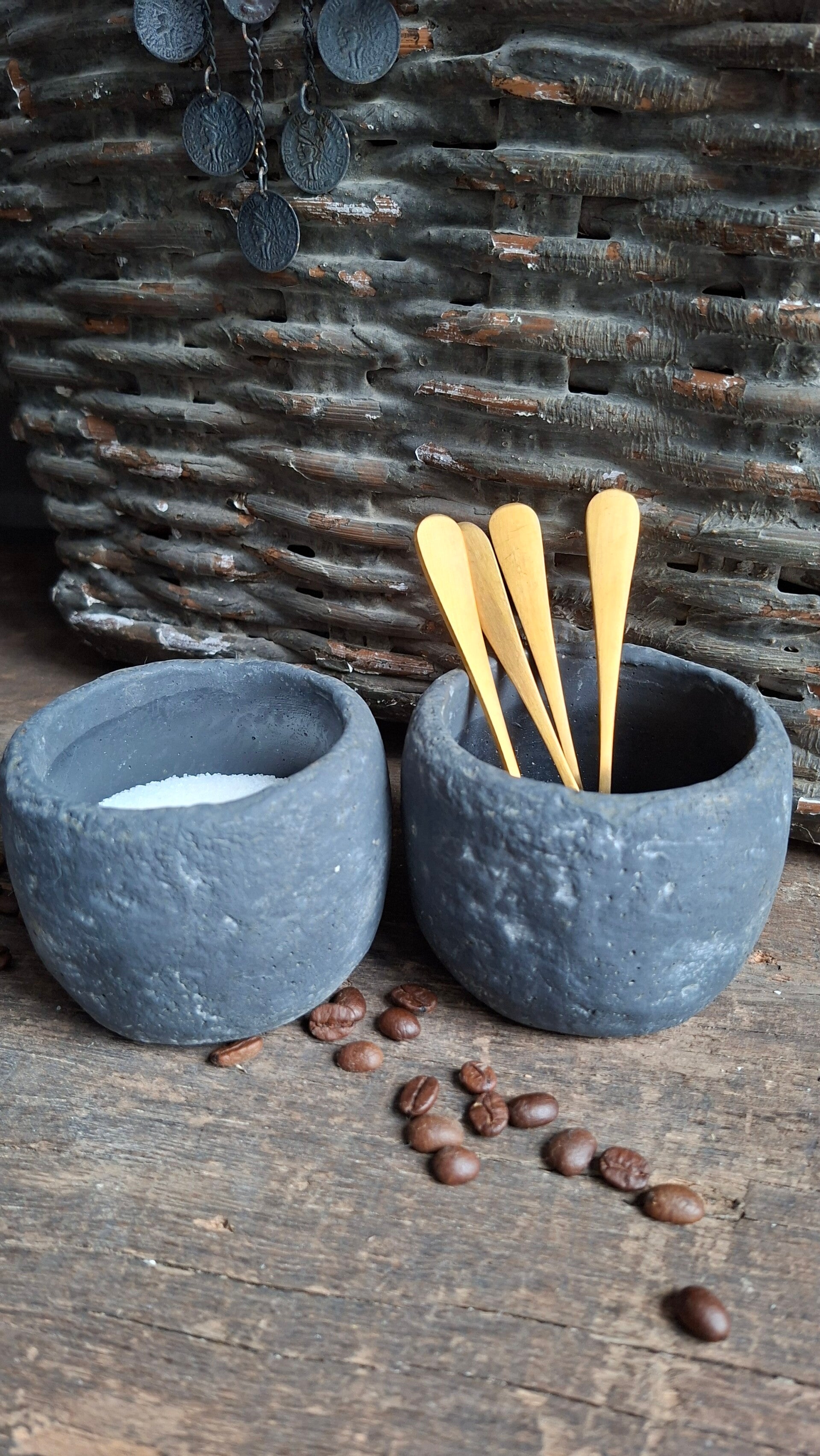 Robuust potje antracit aardewerk