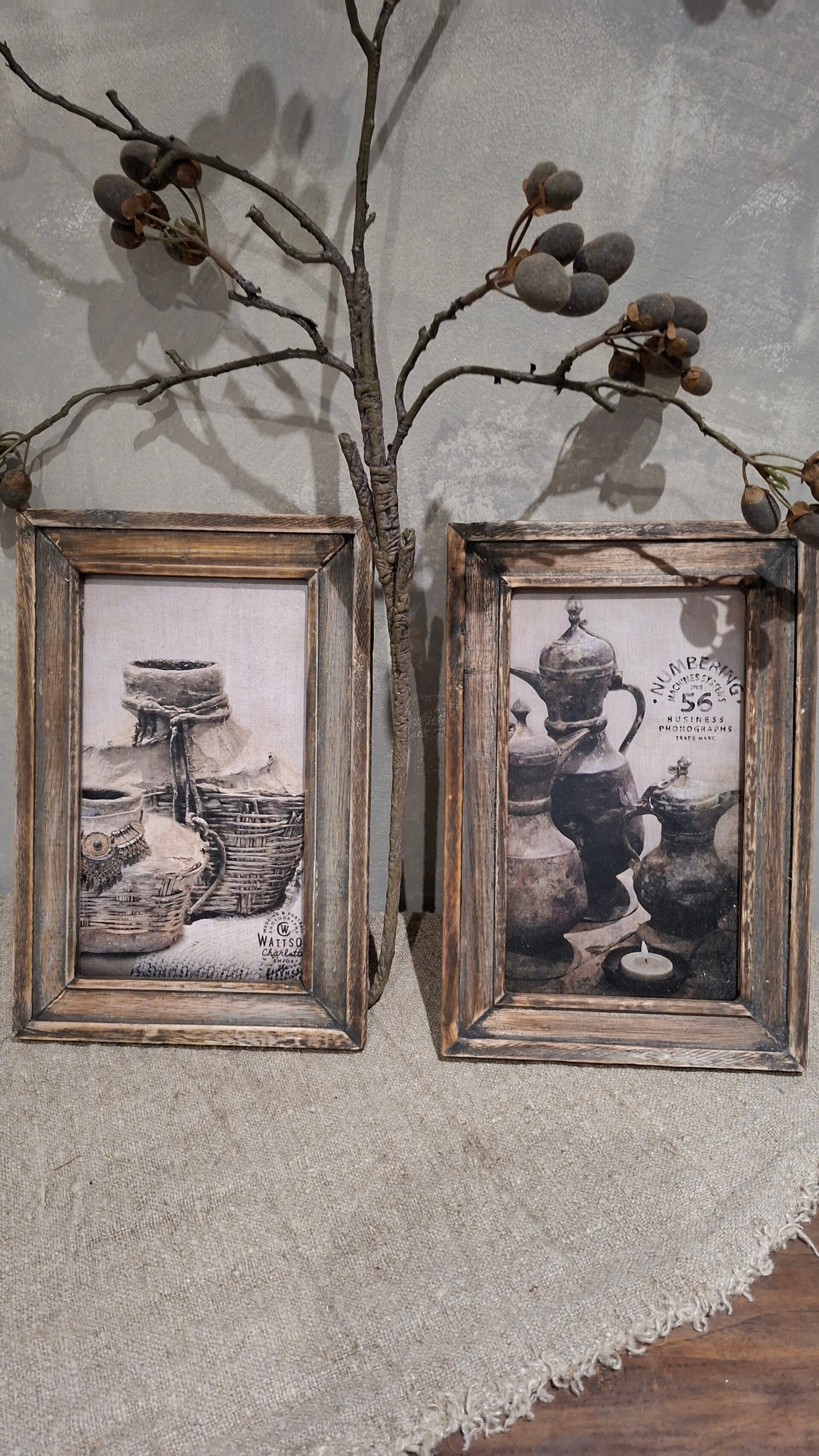 Set met 2 schilderijen/ landelijk 2