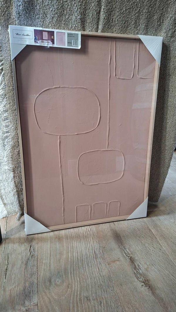 3D wanddecoratie 50x70cm oud rose 7