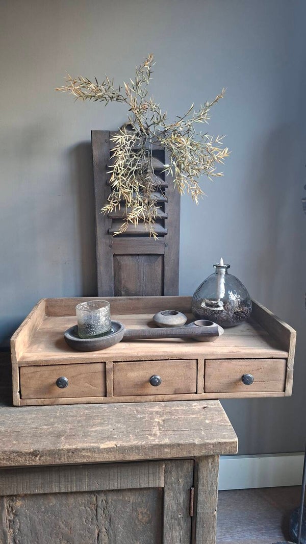 Plateau met 3 lade, lichter, landelijk