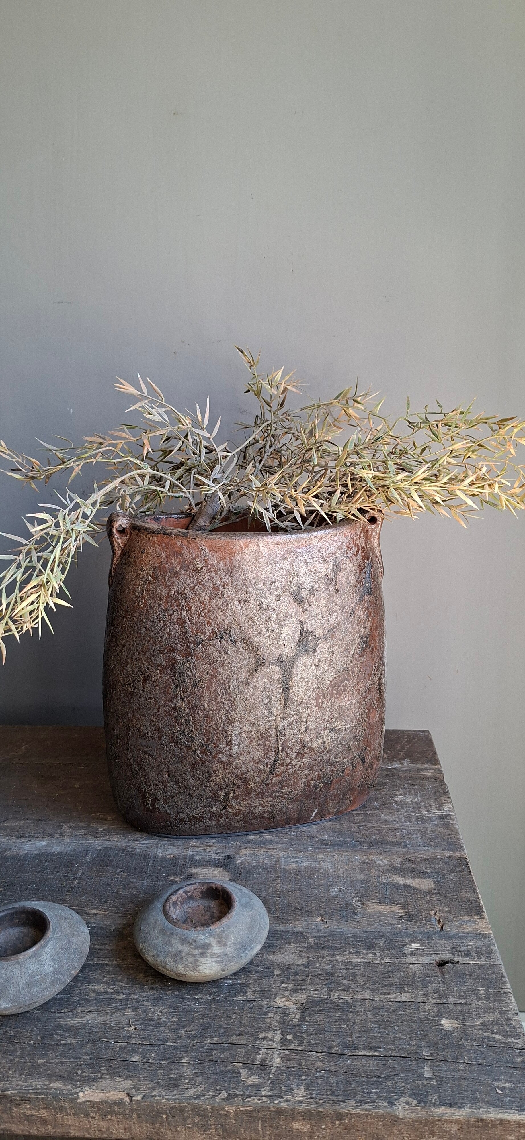 Aardewerk pot roest kleur