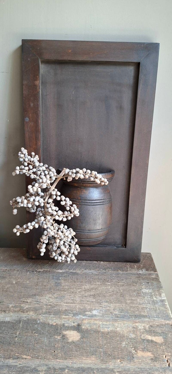 Wandpaneel met halve pot bruin
