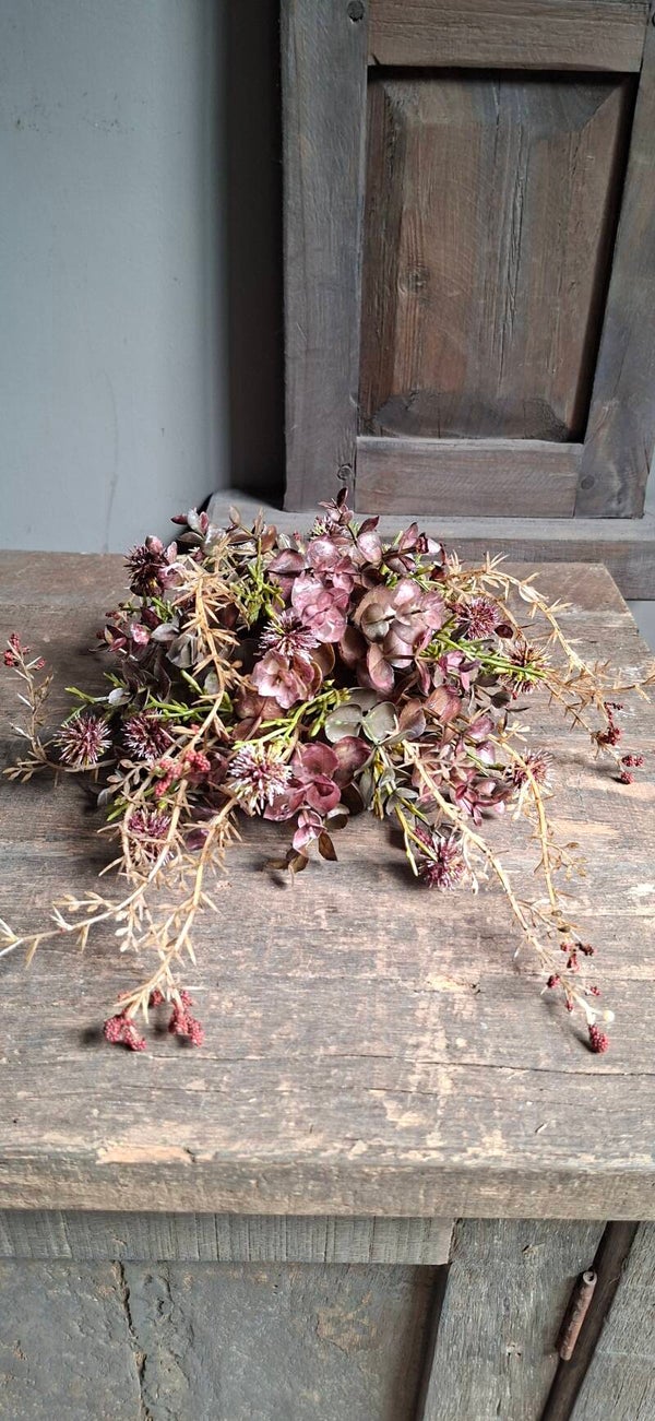 Kunstbloem halve bol rood