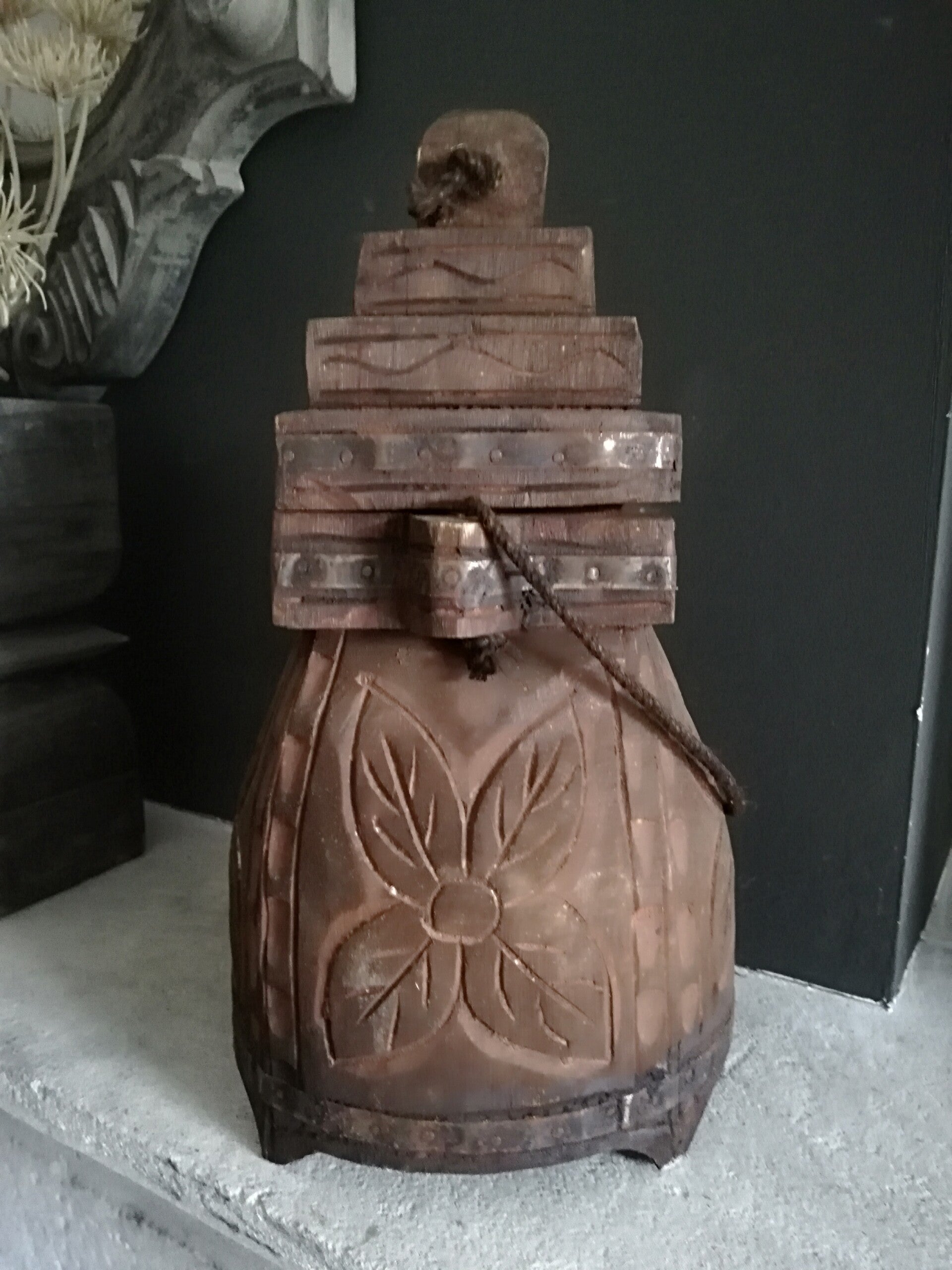 Boterpot met deksel hout