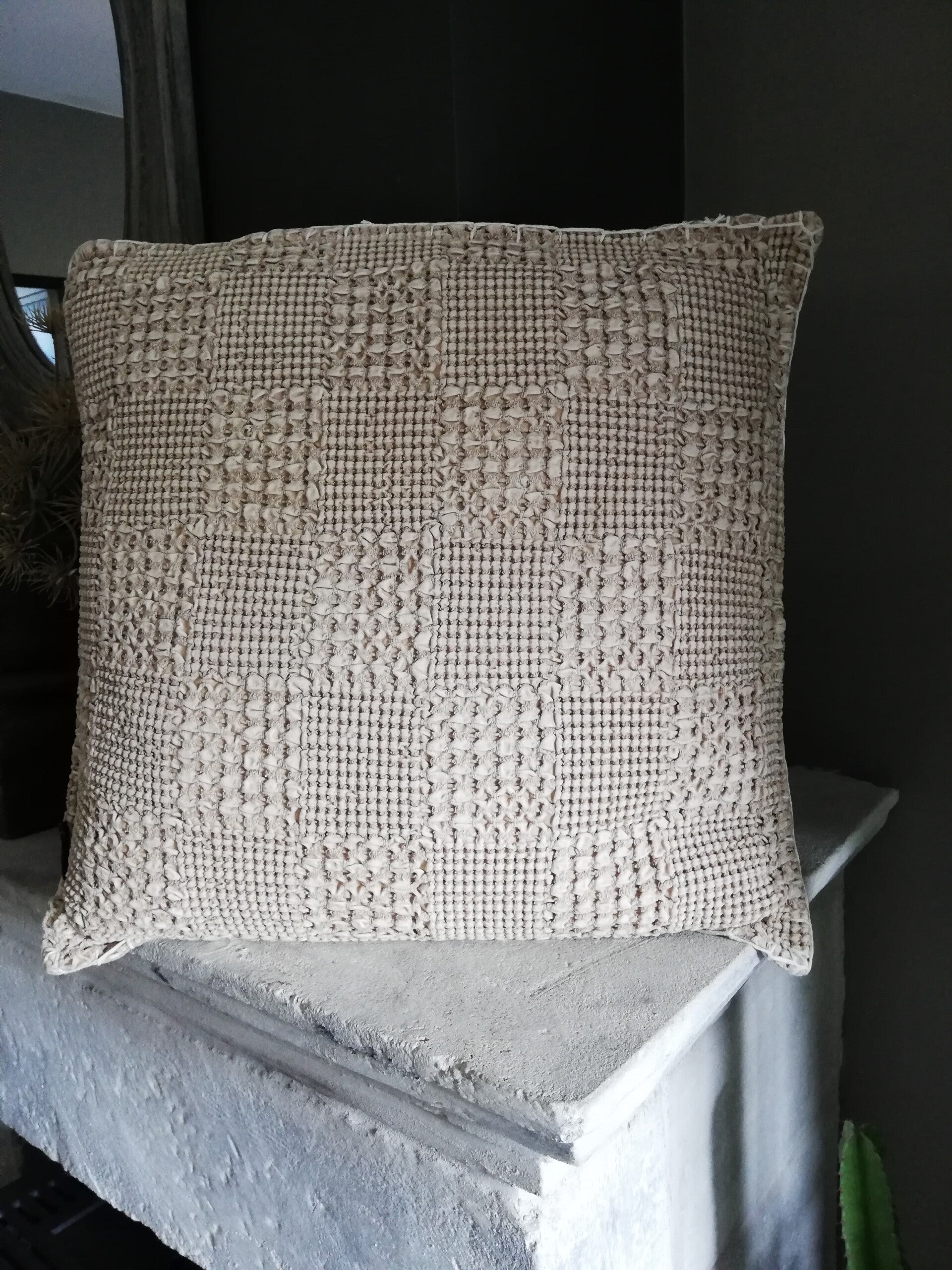 Kussen creme textiel