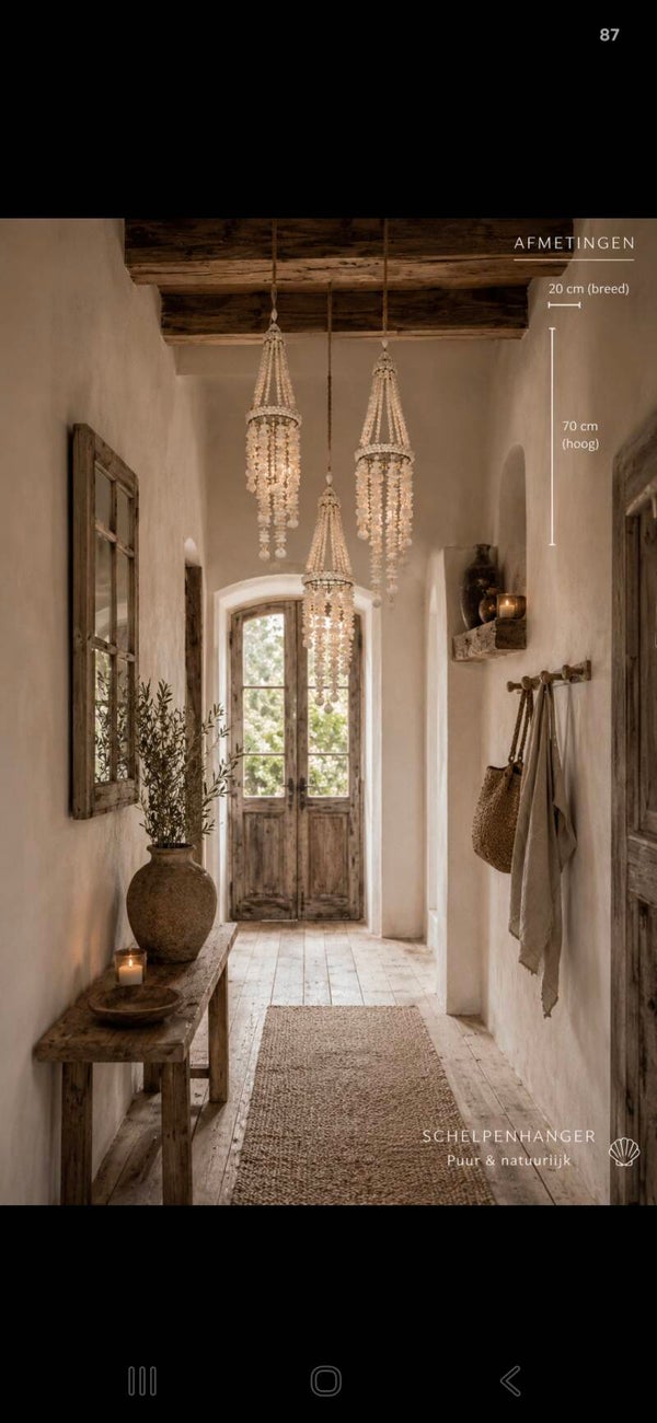 Decoratieve schelpenhanger Bohemian/Ibiza stijl van J-Line