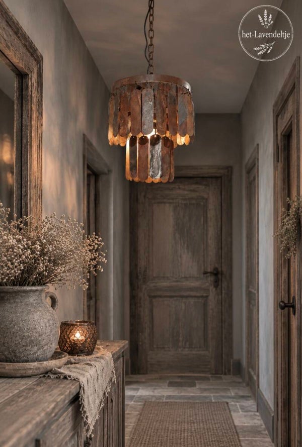 Hanglamp roest lamel 30 cm