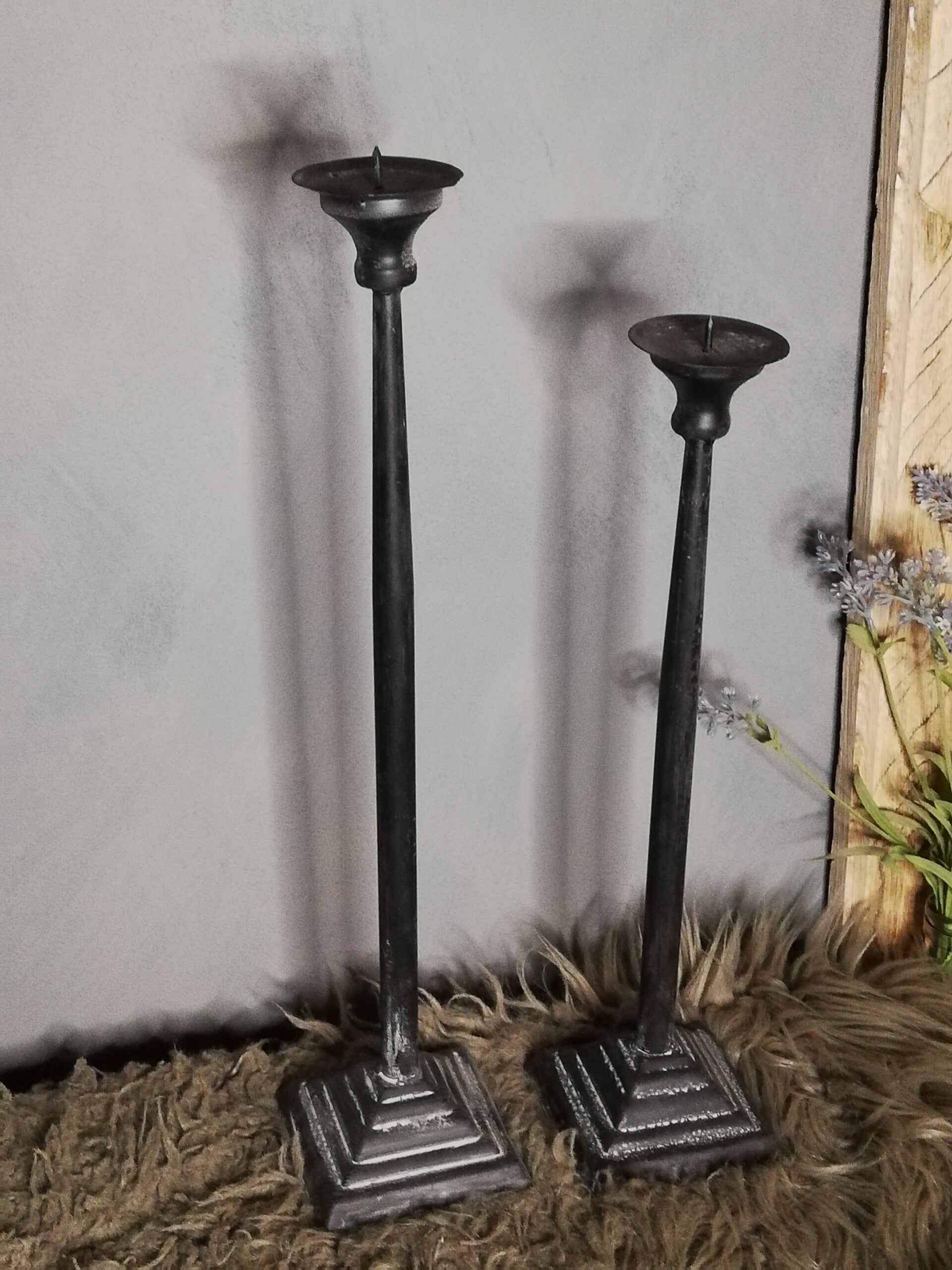 Kandelaar vierkante voet 42,5cm