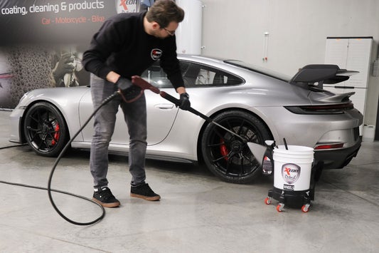 Keramische coating vangt vuil in waterdruppels