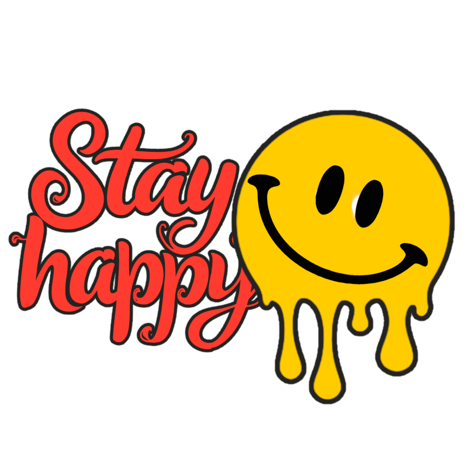 Stay Happy - 2" Die-Cut Sticker