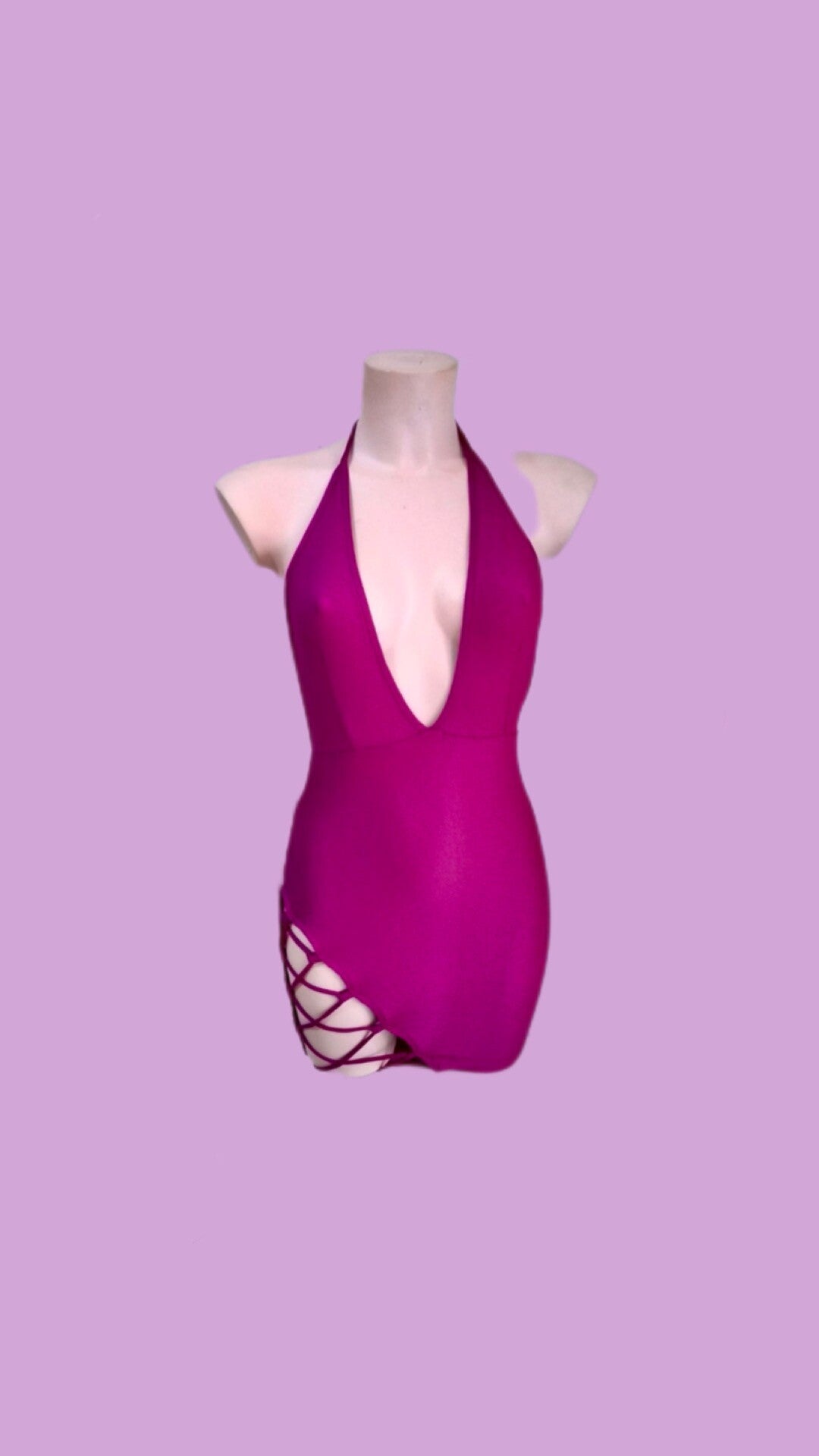 Vestido de fiesta de lentejuelas con abertura lateral