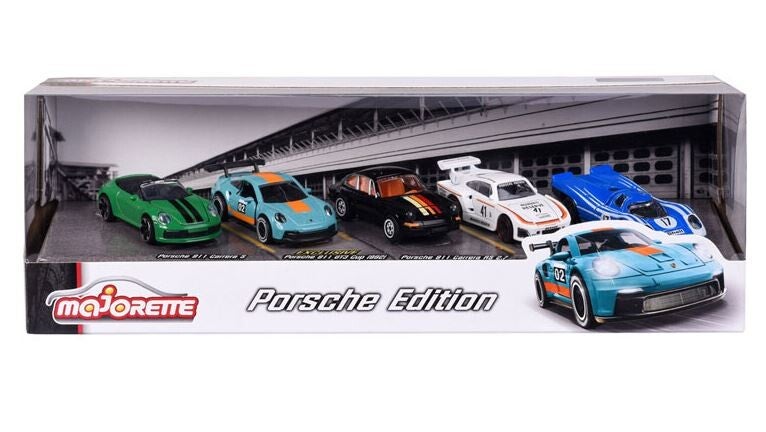 Majorette Porsche Edition (Set van 5 auto's)