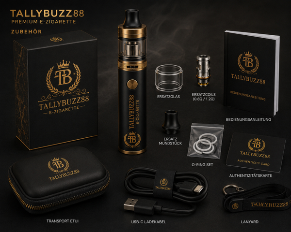 TALLYBUZZ88 Premium Zubehörset – Black & Gold Edition