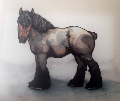 Schilderij 'Pose' van Ena van Bockel