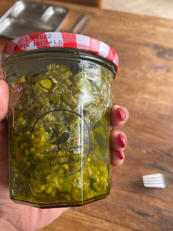 Green chilli pesto