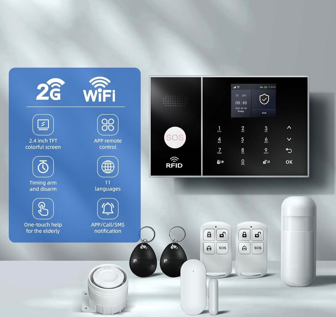 Kalontech smart wireless home alarm system (Wi-Fi + 2G)
