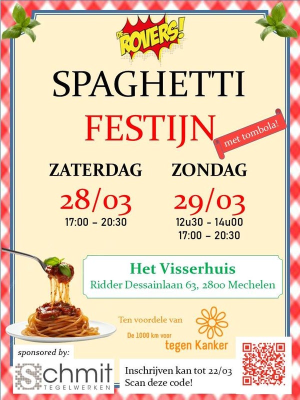 Inschrijving Spaghetti Festijn - Kind