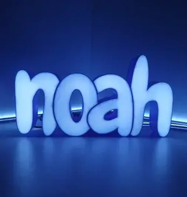 Prénom lumineux personnalisé 3D, 4 Lettres