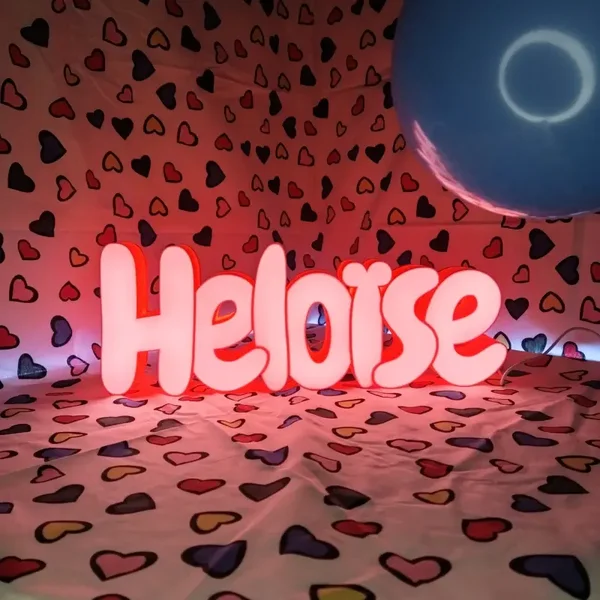 Prénom lumineux personnalisé 3D, 7 Lettres.