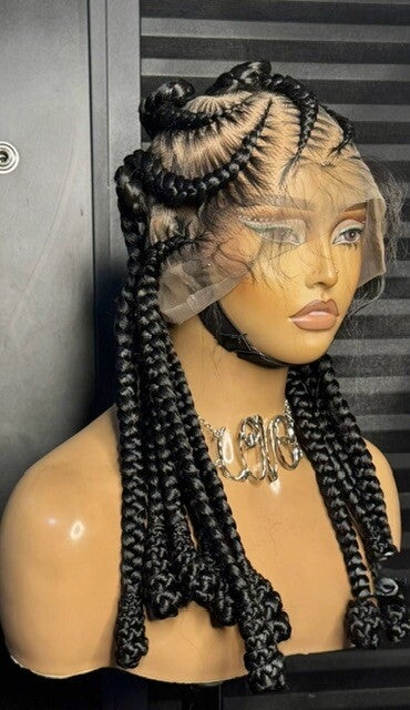 One Sides Knot Bantu Conrows- Elegance with an Edge