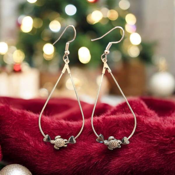 Boucles d'oreilles Cœur Tortue