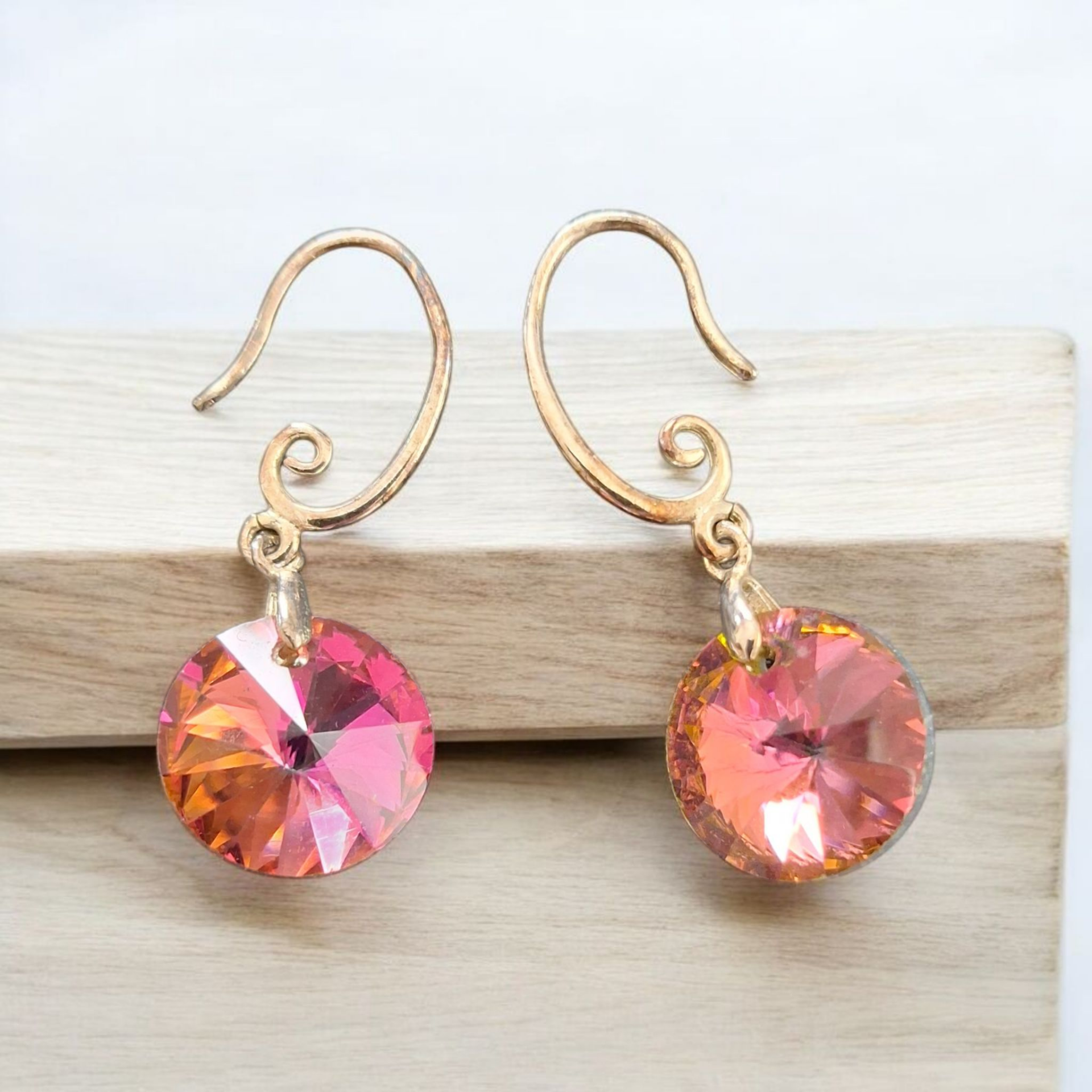 Boucles d'oreilles - Rond iridescent