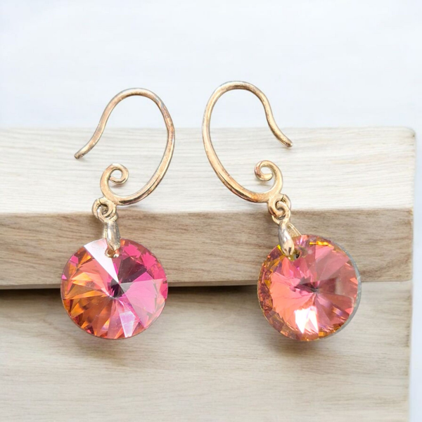 Boucles d'oreilles - Rond iridescent