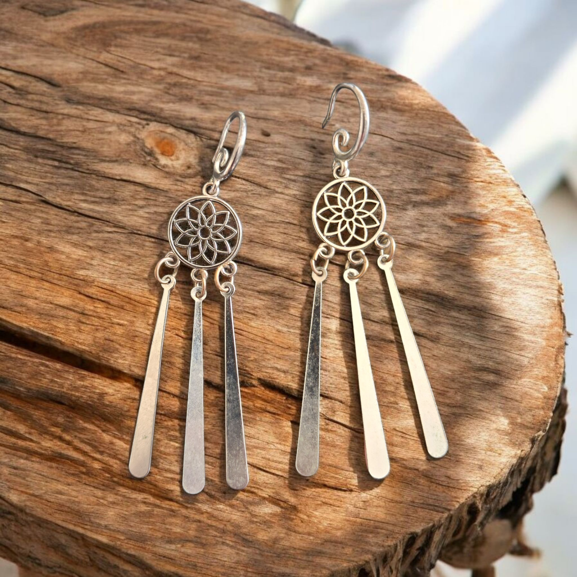 Boucles d'oreilles - Fleur de vie double face