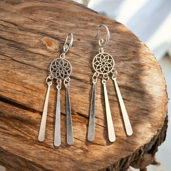 Boucles d'oreilles - Fleur de vie double face