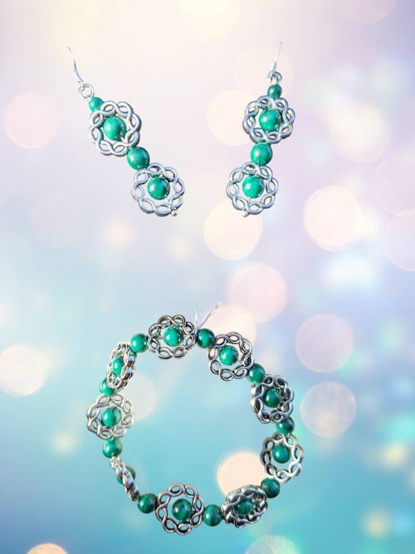 Parure Malachite – Cercle de l’Infini - Renouveau, Protection & Cycle Sacré