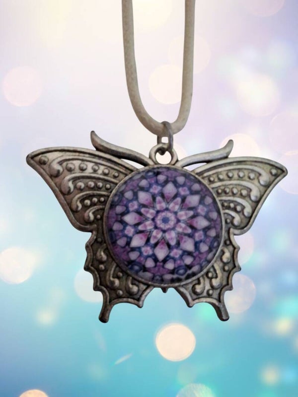 Papillon Argenté – Mandala Violet