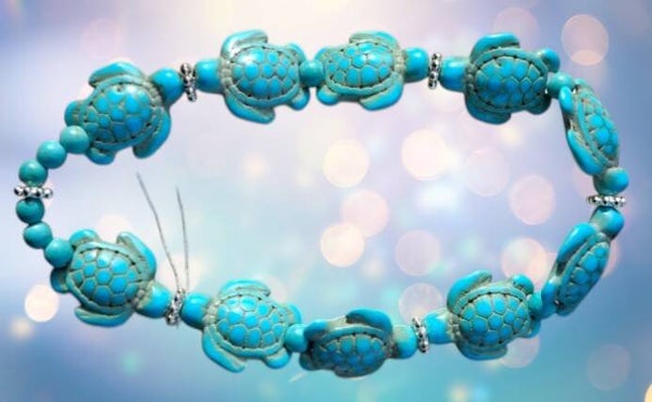 Bracelet Turquoise – Tortues Protectrices & Chemin Sacré- Sérénité, Voyage Intérieur & Sagesse des Anciennes Eaux