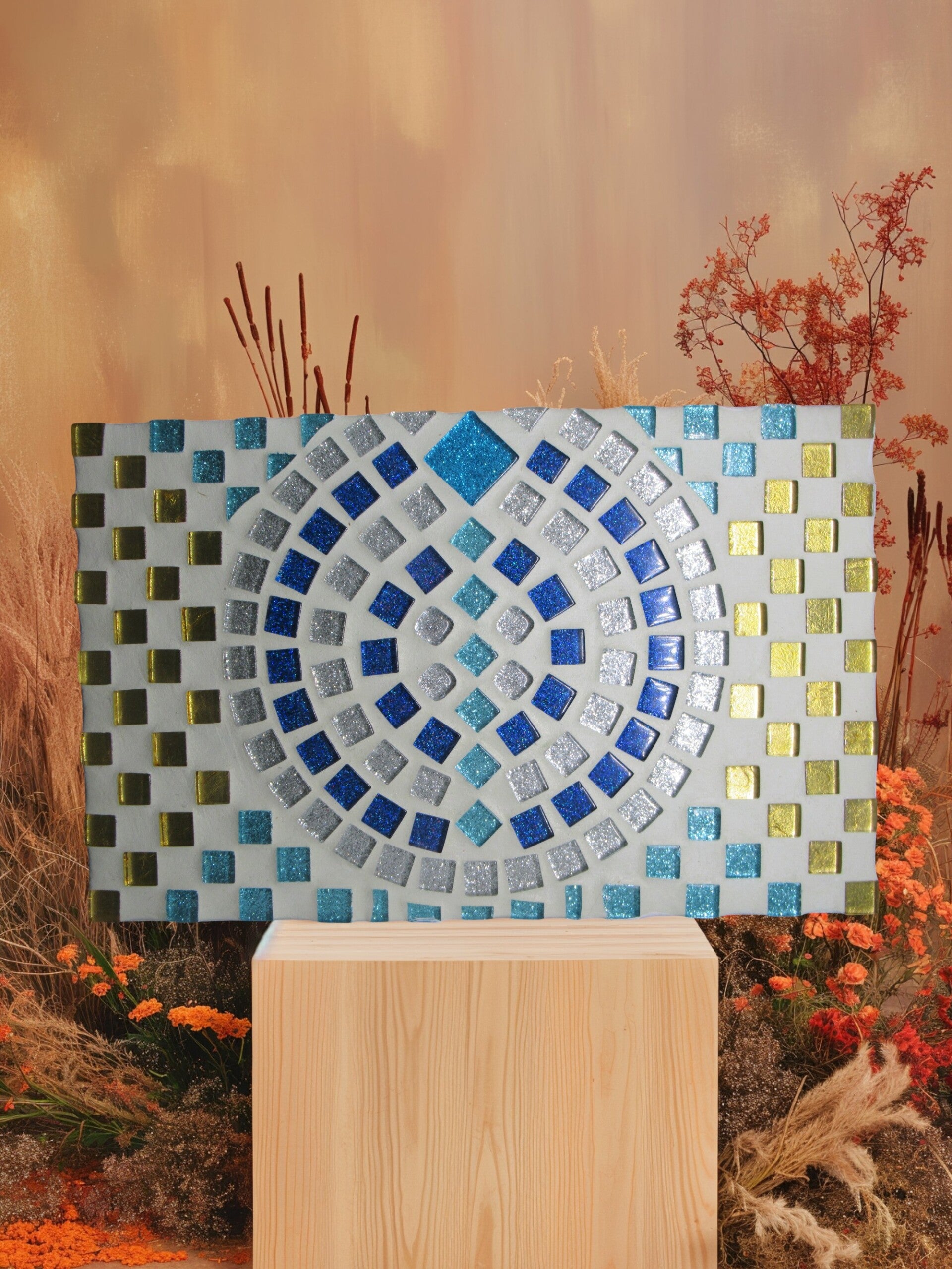 Sphère pailleté, Mosaïque intuitive