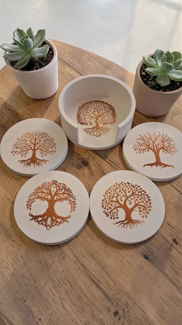 Sous-verres arbres de vie - Ronde des arbres