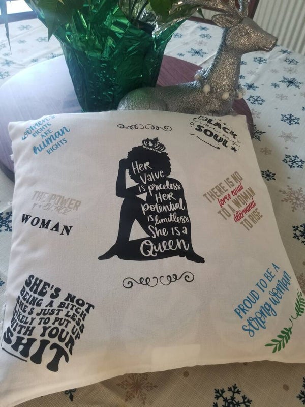 Positivity Black Women Cushion