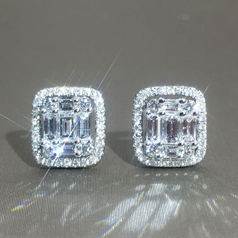 T cubic zirconia fashion earrings