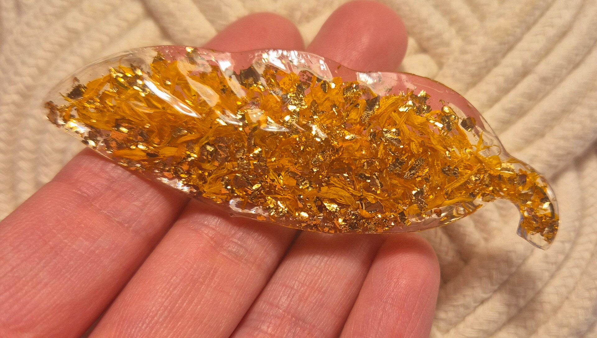 Barrettes forme feuille à personnalisée