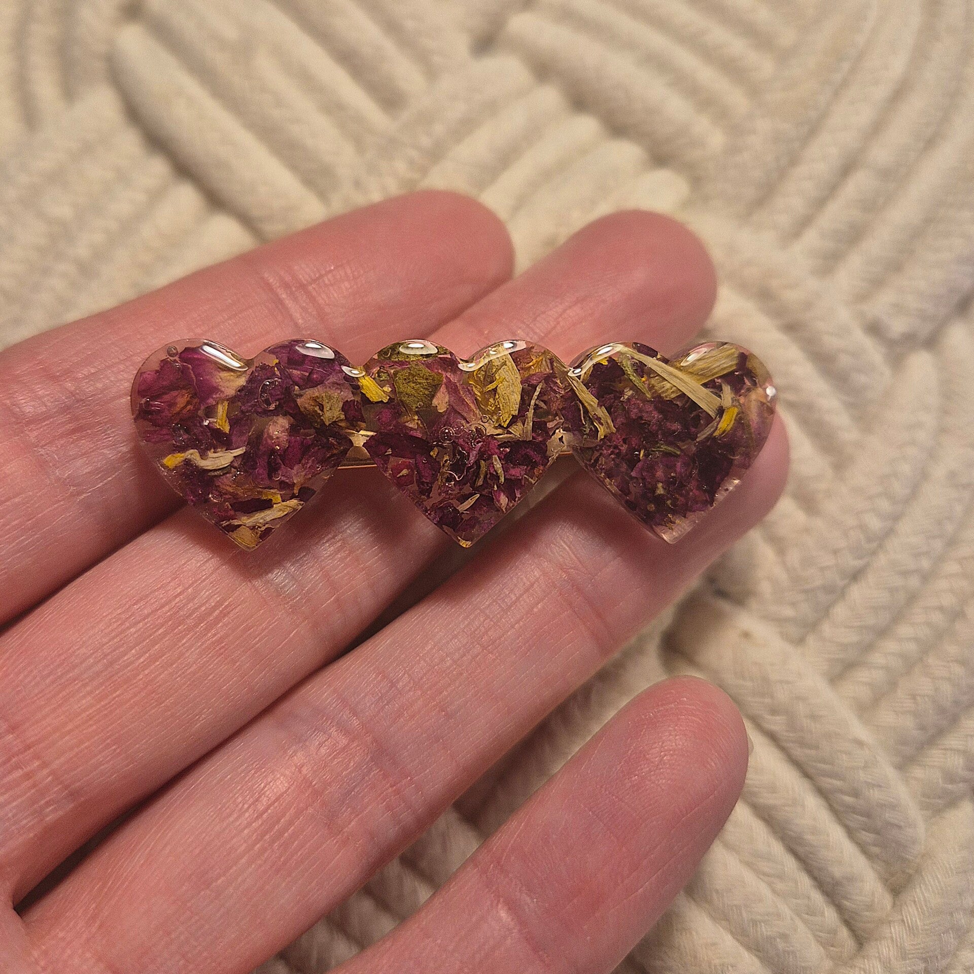 Barrettes forme cœur à personnaliser