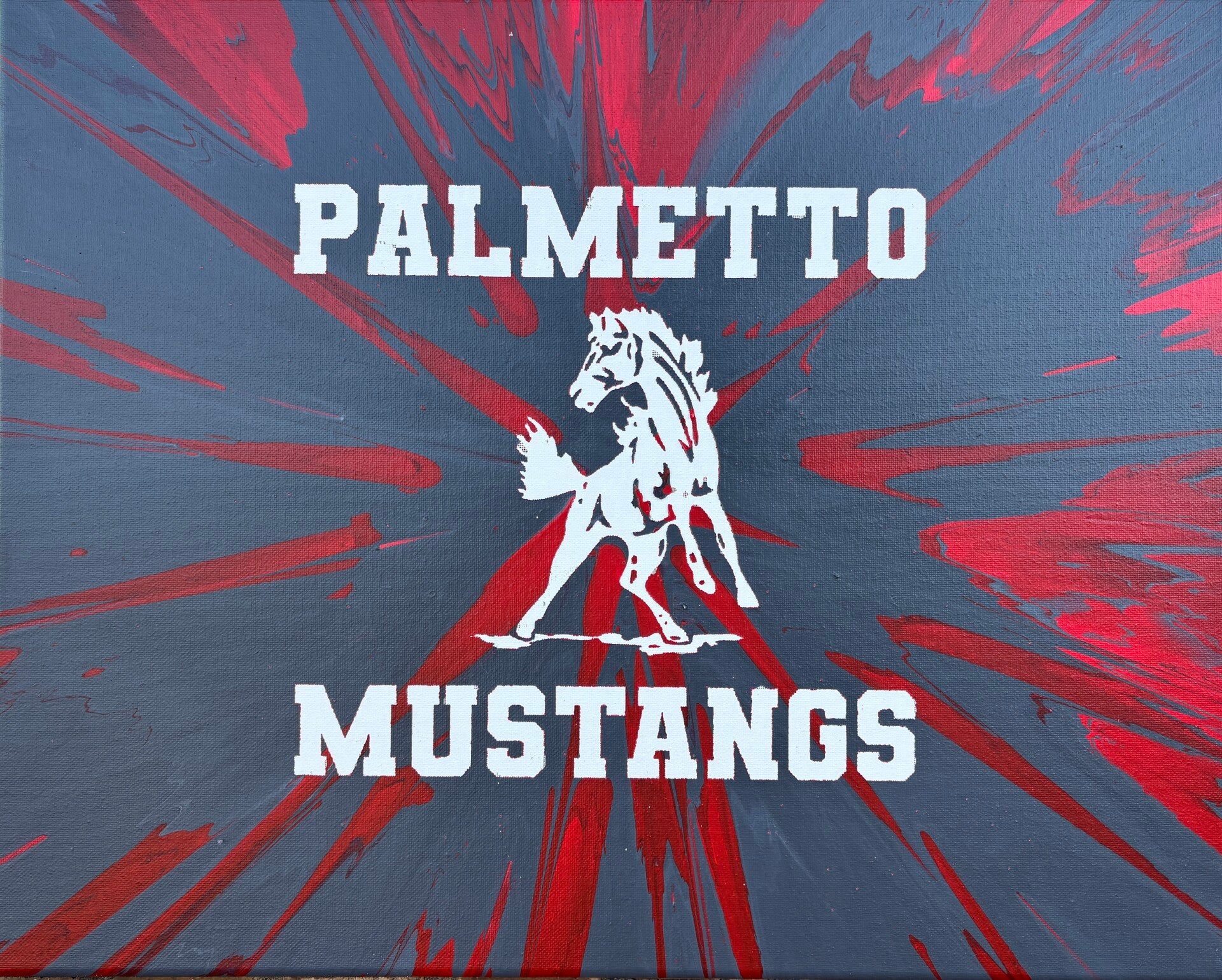 Palmetto Mustangs Logo Canvas