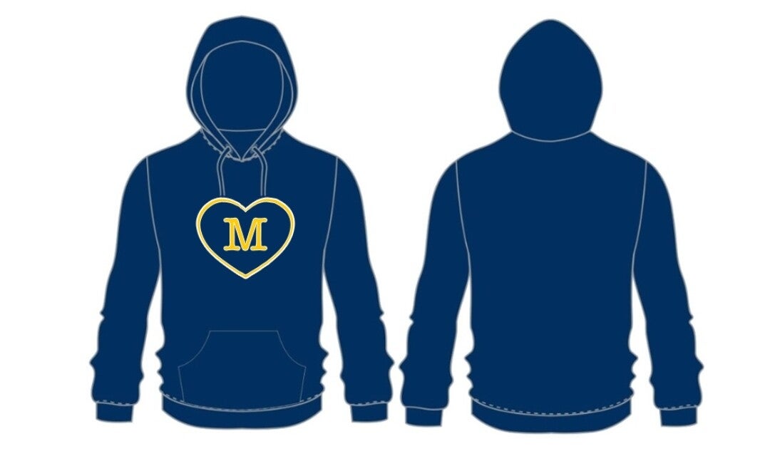 Love Michigan Heavy Cottton Embroidered Hoodie
