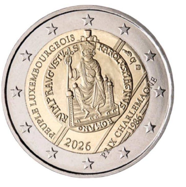 2 EURO LUXEMBURG 2026 KAREL DE GROTE PRIJS