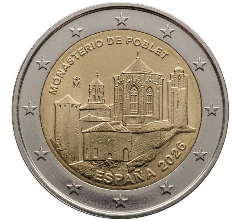 2 EURO SPANJE 2026 KLOOSTER VAN POBLET