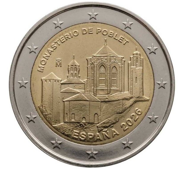 2 EURO SPANJE 2026 KLOOSTER VAN POBLET