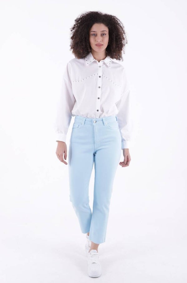 Jeans Mom Fit Sans Coutures